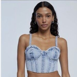PacSun LA hearts Jean corset top